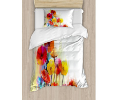 Gerbera Flower Romance Duvet Cover Set