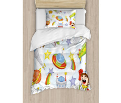 Kids Outer Space Earth Duvet Cover Set