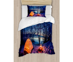 Night Camping Adventure Duvet Cover Set