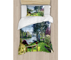 Backyard Garden Spring Duvet Cover Set