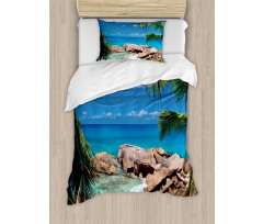 Palm Tree Coastline Duvet Cover Set