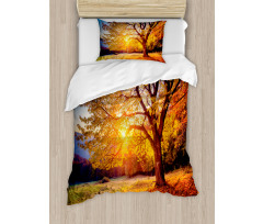 Autumn Fall Tree Leaves Duvet Cover Set