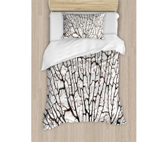 Cracked Branch Brown Duvet Cover Set