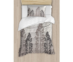Wild Pine Forest Themed Duvet Cover Set