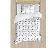 Marine Nautical Wheel Duvet Cover Set