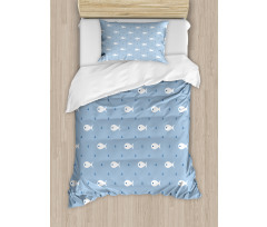 Little Fish Aquatic Life Duvet Cover Set