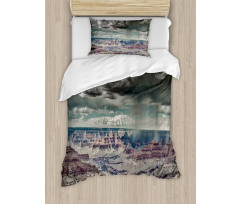Clouds on Grand Canyon Duvet Cover Set
