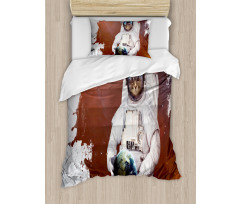 Astronaut Funny Design Duvet Cover Set