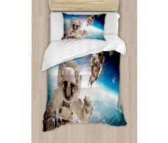 NASA Astronaut Space Duvet Cover Set