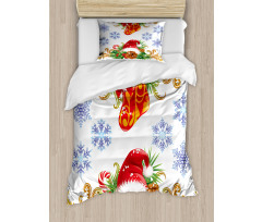 Stocking Santa Hat Duvet Cover Set