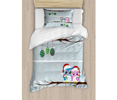 Christmas Family on Tree Duvet Cover Set