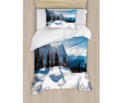 Mountain Pine Trees Duvet Cover Set