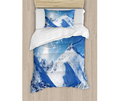 Sunrise at Mountain Duvet Cover Set