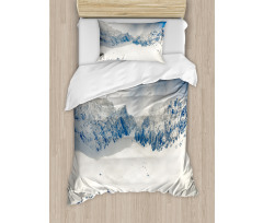 Nature Mountain Snowy Duvet Cover Set