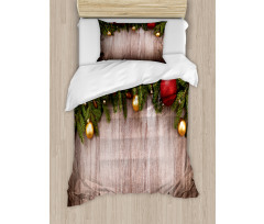 Wooden Rustic Xmas Duvet Cover Set