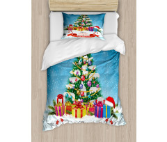 New Year Theme Boxes Duvet Cover Set