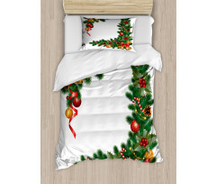Trees with Ornaments Duvet Cover Set
