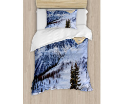 Snowy Mountain Winter Duvet Cover Set