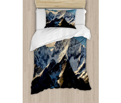 View of Alps Mountain Duvet Cover Set