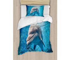 Dolphin in Ocean Marine Duvet Cover Set