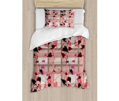 Heart Swirling Leaves Duvet Cover Set