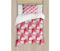 Skull and Corals Duvet Cover Set