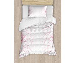 Pink Blossom Flower Duvet Cover Set