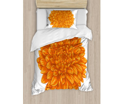 Dahlia Flower Floral Duvet Cover Set