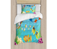 Cartoon Underwater Theme Duvet Cover Set