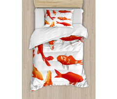 Koi Shoal Chinese Animal Duvet Cover Set