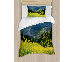 Flower Mountains Duvet Cover Set