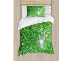 Sun with Tree Branches Duvet Cover Set