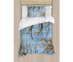 Vibrant Sky with Trees Duvet Cover Set