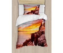 Harbor Sea Shore Sky Duvet Cover Set