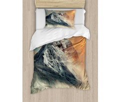 Snowy Peak Mountain Duvet Cover Set