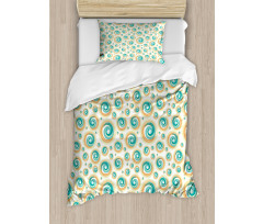 Spiral Circle Tile Duvet Cover Set