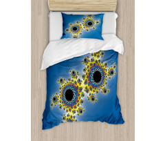 Floral Rotary Lines Duvet Cover Set