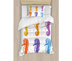 Happy Baby Seahorses Art Duvet Cover Set