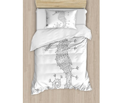 Seahorse Heraldic Art Duvet Cover Set