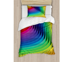 Color Wave Curls Art Duvet Cover Set