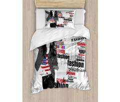 Modern Teen Girl USFlag Duvet Cover Set