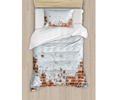 Aged Vintage Brick Wall Duvet Cover Set