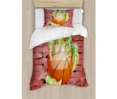 Basketball Cartoon Duvet Cover Set