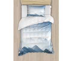 Foggy Morning Mountain Duvet Cover Set