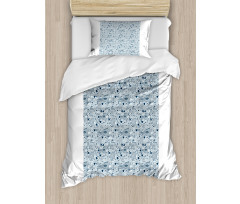 Sketch of Sea Animals Duvet Cover Set