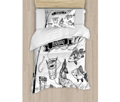 Hand Drawn Animals Duvet Cover Set