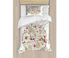 Polygon Deer as Ball Duvet Cover Set