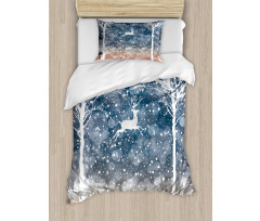 Flying Deer Ombre Snow Duvet Cover Set