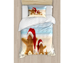 Santa Starfishes Duvet Cover Set