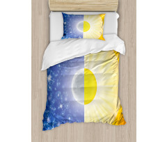 Sun Beams Sky Stars Duvet Cover Set